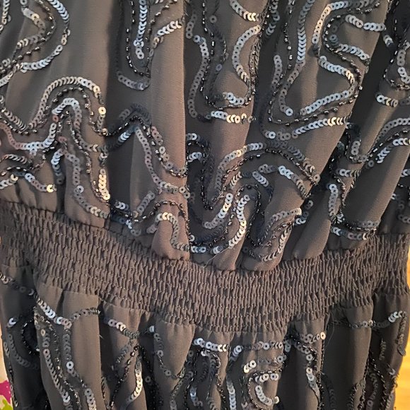 MM Couture by Miss Me Little Black Sequin and Beaded Dress Size Small - Picture 6 of 10